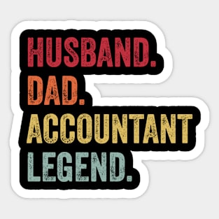 Funny Vintage Husband Dad Accountant Legend Sticker